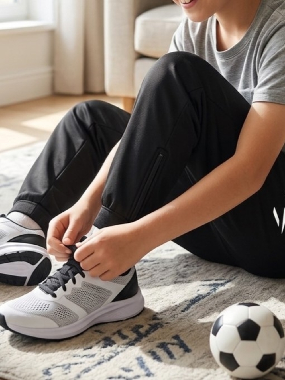 Nike Black Kids Joggers with Side Zips